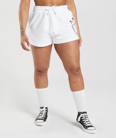 Women's Gymshark Legacy Shorts White | NZ 4RFBUV